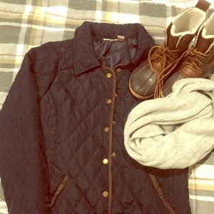 Navy Quilted Jacket